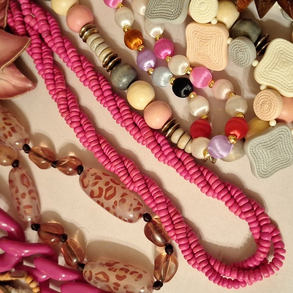 Huge Lot 38 PINK Themed Fashion Jewelry Barbie PUNK Mall Goth Bubble Gum Colors - Picture 6 of 11